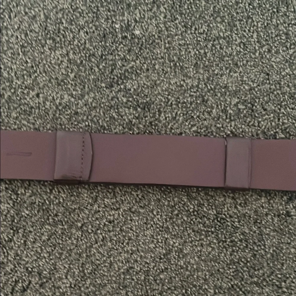 Chico’s Brown Adjustable Leather‎ Belt with Buckle Shell Inlay